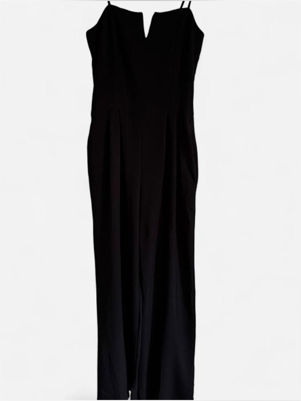 Black Spaghetti-Strap Wide leg Jumpsuit